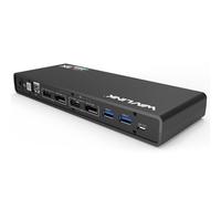 WAVLINK Station d'accueil Displaylink, Station d'accueil Universelle USB C avec 2 × HDMI & DP, Ethernet Gigabit, 6 × USB 3.0, Audio, Microphone, Compatible avec Mac OS et Windows