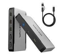 WAVLINK Station d'accueil pour 3 moniteurs, Adaptateur Triple Moniteur pour systèmes macOS Hôtes Type-C&A, 100W PD in, 3 HDMI 2 DP Disponibles,Triple 4K@60Hz,Pilote SMI et hôte USB3.2 Gen 2 requis