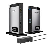 WAVLINK Station d'accueil pour Ordinateur Portable Triple Affichage (Single 8K@30Hz/4K@144Hz), Dock USB C 125W PD3.1 Pass-Through, 2*DP, HDMI, Ethernet, SD/TF, pour Windows, Macbook M1/M2/M3/M4