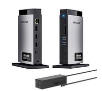 WAVLINK Station d'accueil pour Ordinateur Portable Triple Affichage (Single 8K@30Hz/4K@144Hz), Dock USB C 125W PD3.1 Pass-Through, 2*HDMI, DP, Ethernet, SD/TF, pour Windows, Macbook M1/M2/M3/M4