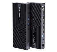 WAVLINK Station d'accueil triple display avec 100 W PD, 15 en 1 USB-C pour ordinateur portable avec 3 HDMI, 2 DP, 2 ports USB-C, 4 ports USB-A, 1 Gigabit Ethernet, 1 audio et microphone