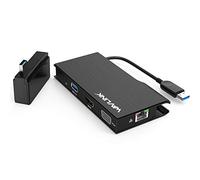 WAVLINK Station d'accueil Universelle 2K USB3.0, Double vidéo HDMI/VGA avec Gigabit Ethernet, USB3.0, Lecteur de Carte SD/TF, HDMI 2560x1440 et VGA 1920x1200, pour Windows et Mac