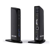 WAVLINK Station d'accueil USB-C 13 en 1, station d'accueil universelle pour ordinateur portable pour trois moniteurs avec 100 W PD USB-C, 4K HDMI, 2K HDMI, DVI, 4 x USB 3.0, 2 x USB C, LAN, audio