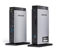 WAVLINK Station d'accueil USB C avec 3 HDMI, Station d'accueil Displaylink pour ordinateur portable Triple écran 4K+Dual 2K, 100W de charge pour M1 M2 M3 Mac et Windows, 5USB,2DP, RJ45,Audio/Mic,SD/TF