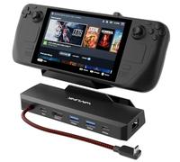 Steam Deck Dock, WAVLINK Station d'accueil 6-in-1 pour Steam Deck/ROG Ally/Legion Go avec HDMI 2.1 4K@144Hz, 100W PD in, 3X 10G USB 3.2, Gigabit RJ45