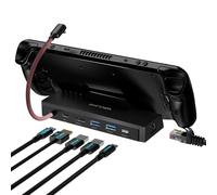 Steam Deck Dock, WAVLINK Station d'accueil 6-in-1 pour Steam Deck/ROG Ally/Legion Go avec HDMI 2.1 4K@144Hz, 100W PD in, 3X 10G USB 3.2, Gigabit RJ45