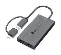 WAVLINK USB 3.1/USB C vers double HDMI adaptateur graphique double 2K/4K - 60Hz sortie d'affichage Type C vers HDMI-Ports pour Windows/MAC M1 M2 M3 - Type SM768 Dual 2K60Hz