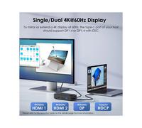 WAVLINK USB C 13-in-1 Docking Station Triple 4K@60Hz Display M.2 PCIe/ SSD Enclosure for Professionals and Gamers AU Plug