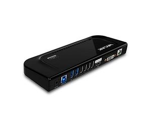 Wavlink USB3.0 Universelle Docking Station Multifonction avec Dual Video Display Outputs HDMI/DVI/VGA jusqu'à 2048 x 1152, Gigabit Ethernet, Audio, 6 Ports de USB pour MacBook Neo, Ultrabook et Pcs