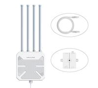 WAVLINK WiFi 6 Extérieur Répéteur/Point d'accès/Routeur, Repeteur WiFi AX1800, Amplificateur WiFi avec 4 Antennes 8 dBi, étanche IP67, Compatible Starlink pour Ferme, Jardin, Camping-Car, Camping