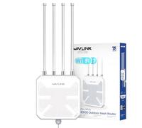 WAVLINK WiFi 7 Outdoor Mesh BE5100 - Routeur & Point d’Accès étanche IP67 avec PoE, Antennes 8 dBi, Protection Contre la Foudre pour fermes, Jardins et usages Professionnels