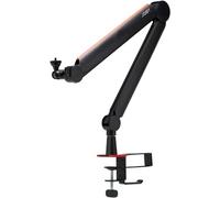 Joby Bras de perche microphone Wavo Boom – silencieux, pince de table, support casque, noir