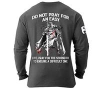 WAVOTIQ Hommes Chevalier templier Impression 3D à Manches Longues t-Shirt médiéval rétro Motard Moto t-Shirt