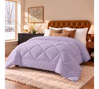WAVVE Couette Hiver 450GSM en Microfibre, Édredon Lit 2 Personnes 240x260 cm, Edredon Toutes Les Saisons pour Lit 160x200/180x200/200x200, Grand Chaud Épais Garnissage 450g/m², 260x240 Mauve