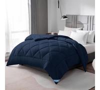 WAVVE Couette Tempérée 300GSM en Microfibre, Édredon Lit 1 Personne 140x200 cm pour Lit 90x190, Chaud Épais Garnissage 300g/m², 140 x 200 Bleu