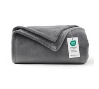 WAVVE Plaid Couverture Polaire Flanelle en Microfibre, Jeté de Canapé 130x150 Gris Anthracite, Couverture lit Jete de Canape 1 Personne, Plaid Fourrure Petit Chaud et Doux en Peluche, 150x130