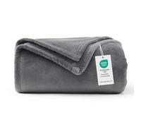 WAVVE Plaid Couverture Polaire Flanelle en Microfibre, Jeté de Canapé 150x200 Gris Anthracite, Couverture lit Jete de Canape 2 Personnes, Plaid Fourrure Grand Chaud et Doux en Peluche, 200x150
