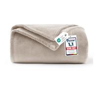 WAVVE Plaid Oxford Tan 150x200 cm - Couverture Polaire Flanelle Microfibre Douce, Jeté de Canapé Chaud & Moelleux, Plaid pour Canapé Lit, Grande Couverture Toutes Saisons
