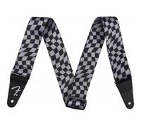 Wavy Checkerboard Polyester Strap, Gray
