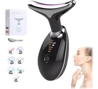 Wavy Chic Beauty Facial Massager,10 in 1 Wavy Chic Microcurrent Multifunctional Facial Massager for Lift Tighten and Eliminate Wrinkles (Black)