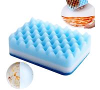 Wavy Dishwashing Sponge - Powerful Scrub Action | Cleaning Sponge with Stain Removal | Absorbent Towel & Pot Scrubber Fõr Dishes, Pans, Face Towel Block for Kitchen Use