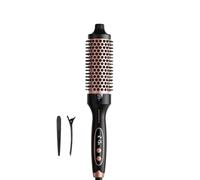Wavytalk Thermal Brush, Brosse Thermique Ionique Cheveux Bouclés Chauffante, 38mm Pour Créer des Boucles Naturelles, 5 Réglages de Température, Double Tension, Prise Euro, BLOWOUT BOOST, Or Rose