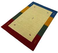 WAWA TEPPICH E Tapis Oriental Gabbeh Loom fabriqué à la Main 100% Laine Lori Buff Debbich (Beige, 120_x_180_cm)