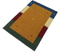 WAWA TEPPICH E Tapis Oriental Gabbeh Loom Fabriqué à la Main 100% Laine Lori Buff Debbich (jaune, 120_x_180_cm)