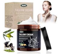WAWJ® Beef Tallow Skincare, Crème de suif de bœuf bio, Tallow Balm Pure, Crème de suif de bœuf à base d'herbe, suif de bœuf bio pour le visage et le corps, hydratant la peau lisse