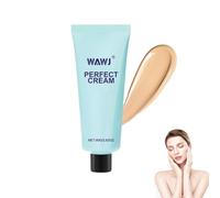 WAWJ® Crème CC, Correctrice de Teint Fond de Teint Couvrant, Hydratation Longue Durée, Anti-Cernes, Jusqu'à 24h d'Hydratation, Finition Naturelle, 80g