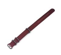 WAWPU Bracelet de montre en cuir Nato 16 mm - 24 mm, accessoires de montre for homme(Red Black Buckle,22mm)