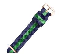WAWPU Bracelet de montre Nato en nylon rayé de 12 à 22 mm, bracelet de rechange for montre(Nl01 1(8),16mm)