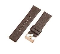 WAWPU Bracelet de montre vintage en cuir for homme, 22 mm - 32 mm, noir, marron, blanc, bracelet de rechange(Brown Rose K3,24mm)