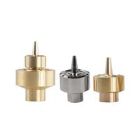 WAWPU Buse de Fontaine 1/4" 1/2" 3/4" 1" 1,5" 2" à Double tête en Laiton for arrosage paysager, fontaines et bassins de Jardin(Brass 1.5" Two Layer)