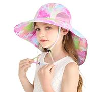WAWSAM Chapeau de Soleil pour Filles Casquette à Pointe réglable pour Les Enfants Été Respirant (Rose)