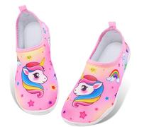 WAWSAM Chaussures Aquatiques pour Enfants Filles Chaussures de Plage à Semelle Epaisse Licorne Antidérapante Léger Confortable Chaussettes d'eau pour Surf Chaussures Aqua
