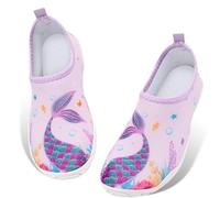 WAWSAM Chaussures Aquatiques pour Enfants Filles Chaussures de Plage à Semelle Epaisse Sirène Antidérapante Léger Confortable Chaussettes d'eau pour Surf Chaussures Aqua