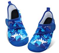 WAWSAM Chaussures Aquatiques pour Enfants Filles Chaussures de Plage Maille Souple Antidérapante (Blue, Enfant de Moins de 5 Ans, Femme, 32, Numérique, Système Taille Chaussures EU, 33, Moyen)