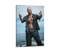 WAWYY Shemar Moore Poster d'action classique Impression sur toile Décoration d'intérieur Chambre Décoration moderne 30 x 45 cm