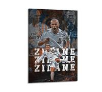 WAWYY Zinedine Zidane Impression sur toile pour décoration murale 40 x 60 cm