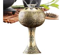 Wax Burner, Zinc Alloy Incense Bowl, Elegant Accessory with Heat-Resistant Design, Decorative Fragrance Holder for Hotel Desk Meditation Space Yoga Ceremony Outdoor Temple Church Home