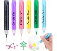 Wax Crayons For Candles,Candle Pens,Baptism Candle Painting Kit,Diy Candle Making,Decorating And Painting Candles,10ml Each,Color.[W500]