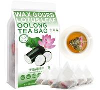 Wax Gourd Lotus Leaf Oolong Tea Bag, 250g/8.81oz (5g*50bags) 冬瓜荷叶乌龙茶 Shinko, rose décaféiné délicieuse boisson tisane, mélange de thé aux fleurs