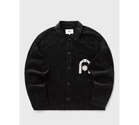 Wax London ROCKLEY OVERSHIRT VELVET APPLIQUE men Overshirts black taille: S