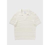 Wax London SIENA POLO STRIPE OPEN KNIT men Polos white taille: M