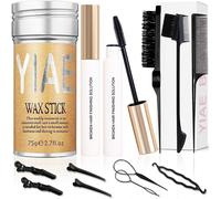 Wax Stick Hair Family Kit,Women's Hair Wax,2 Hair Wax Stick And Brush Set For Curly Hair,Styling Products With Gel Hair For Women Non Greasy For Frizzy And Unruly Hair