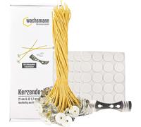 Waxed Candle Holder With Base100 Round Or Flat Hemp Wicks With BeeswaxSet With Adhesive Dots And Wick Holder.[W433]