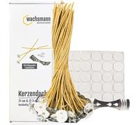 Waxed Candle Holder With Base100 Round Or Flat Hemp Wicks With BeeswaxSet With Adhesive Dots And Wick Holder.[W451]