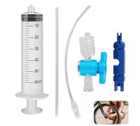WaxYxaW 60ml Seringue Mastic Vélo, Seringue Mastic Pneu, Kit d’Outils de réparation vélo, Kit Tubeless VTT avec Valve Tubeless et Anti crevaison Velo, pour La Réparation De Pneus À
