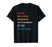 Way Maker Miracle Worker Promesse Keeper Light God Miracle T-Shirt Graphique avec Valeur, Homme, Noir, XL